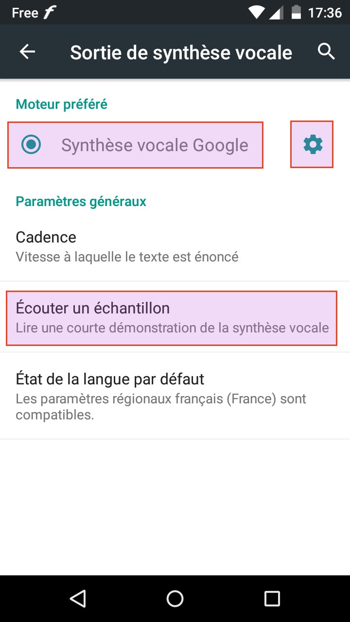 Synthèse vocale Google